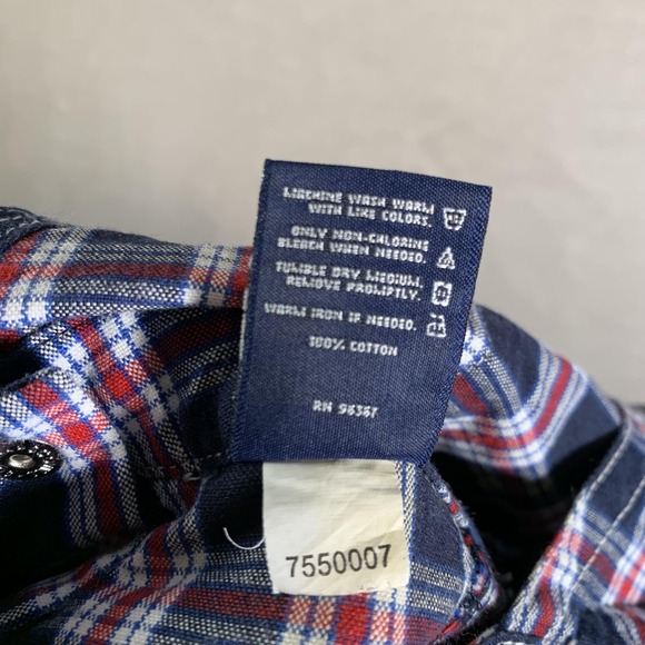 VTG OshKosh Overalls Toddler‎ 18 Months Blue Red Plaid Shortalls Cotton Pockets - Picture 10 of 13